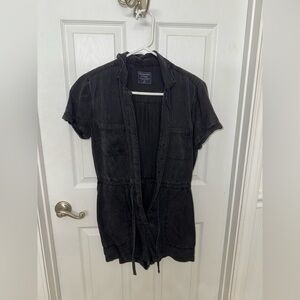 Abercrombie & Fitch Gray Denim Romper